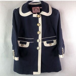 Juicy Couture Navy Blue Peacoat Jacket Small vintage luxury